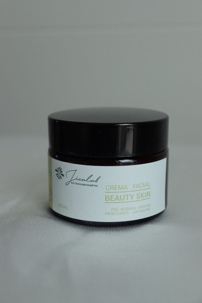 Tarro de crema facial antiedad Beauty Skin de JICALAB, 40 ml