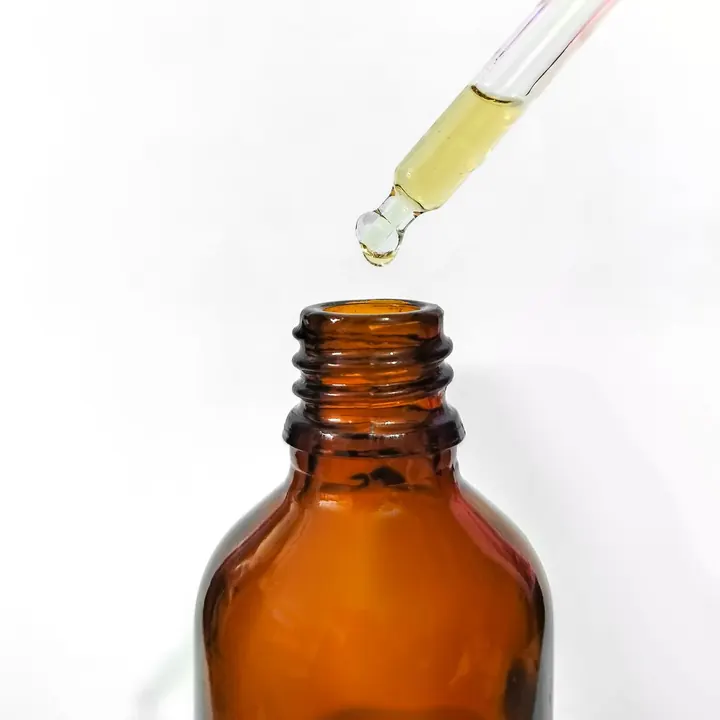 Frasco de sérum ámbar con cuentagotas